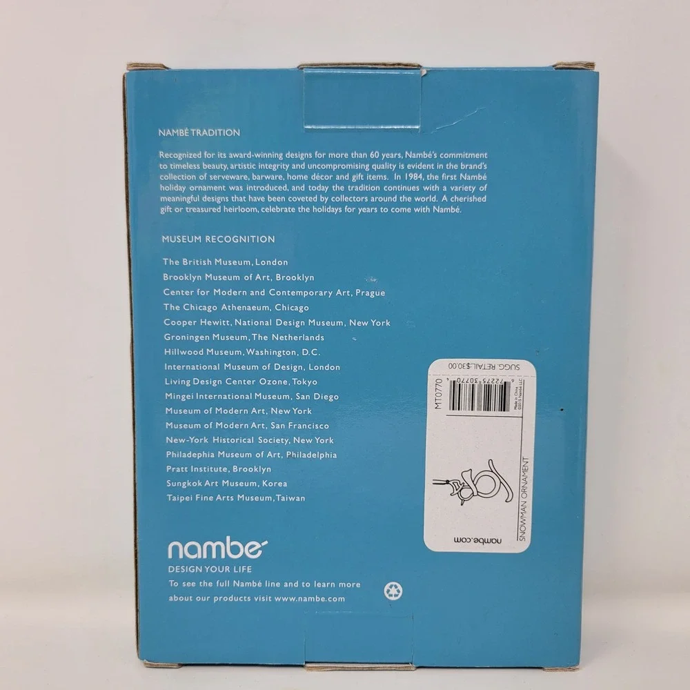 Nambe Holiday Snowman‎ on Skis Ornament Silver Gold Tone MT0770 New in Box 2015